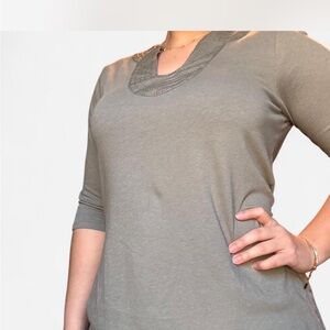 Chic Gray Women's Blouse